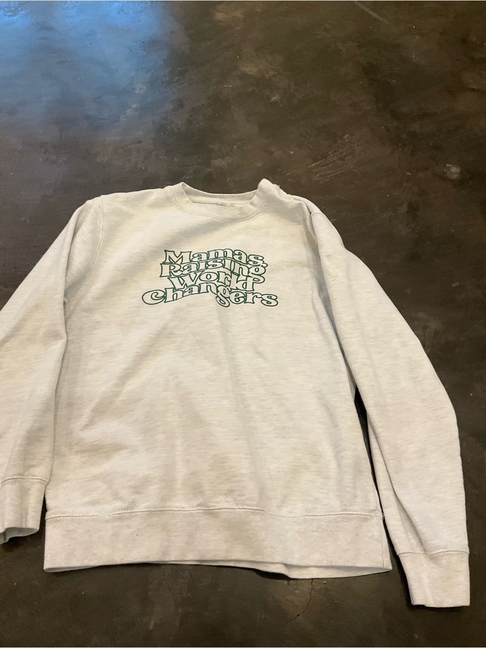 Amazon Light Gray Crewneck Sweatshirt with Green Chest Graphic